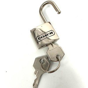 NEW COACH AUTHENIC SILVER LOCK & 2 KEYS / VERY HARD TO FIND